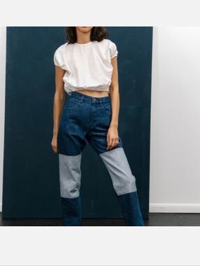 CARLEEN TWO TONE JEANS MADE IN USA